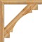 Ekena Millwork Merced Block Rough Sawn Bracket w/ Offset Brace, Western Red Cedar, 6"W x 42"D x 42"H BKT0604X42X42MRC05RWR - alternate 3